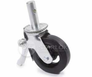 Rodízio com trava de Borracha